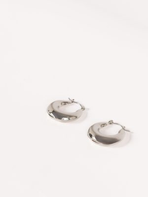 James Hoop Earrings - Silver