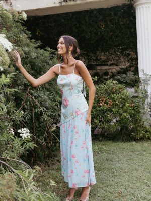 Renata Maxi Dress - Blue Floral