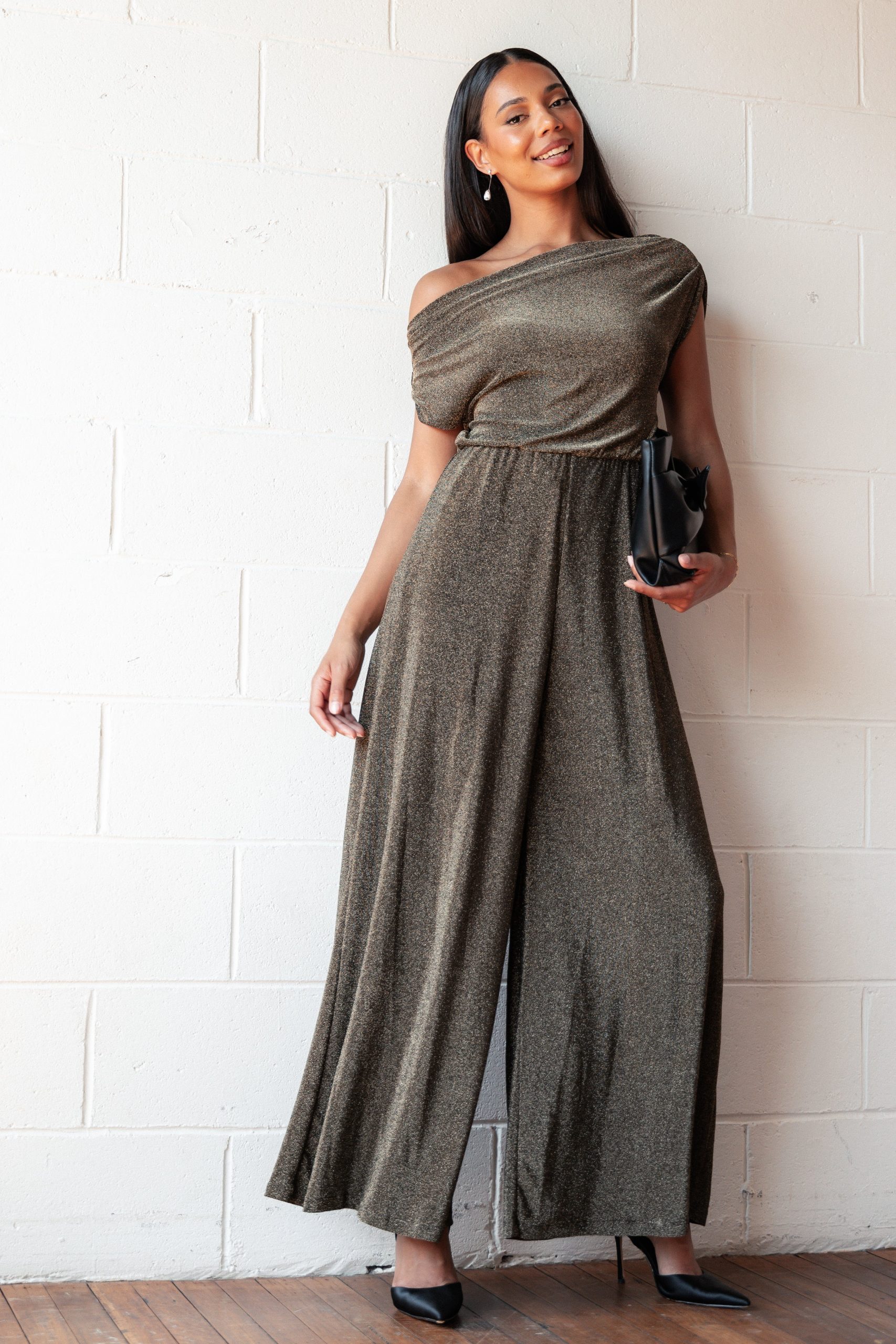 Noelle Jumpsuit - Gold Black - Image 2