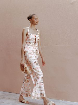 Devina Pants - Tan Print