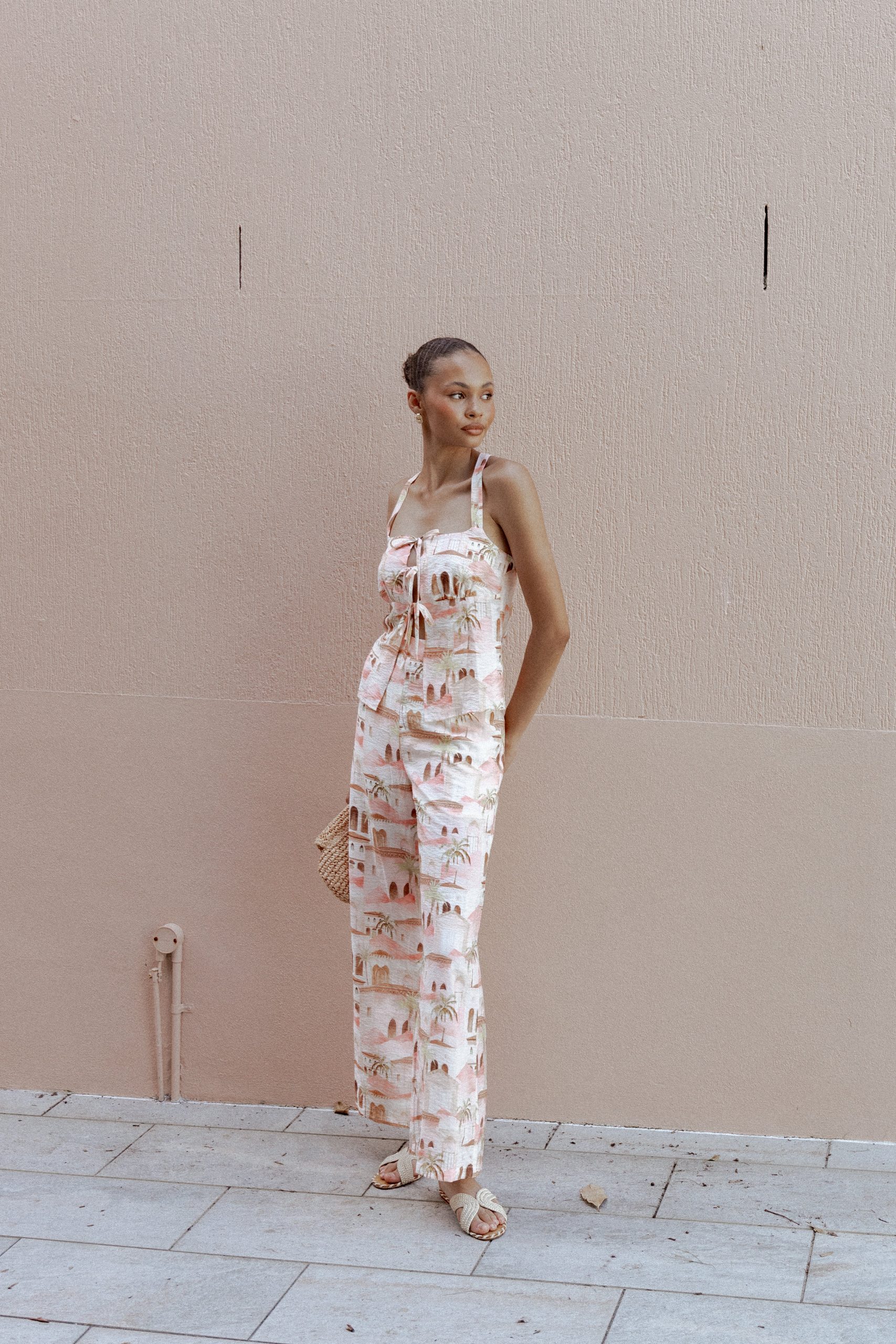 Devina Pants - Tan Print - Image 2