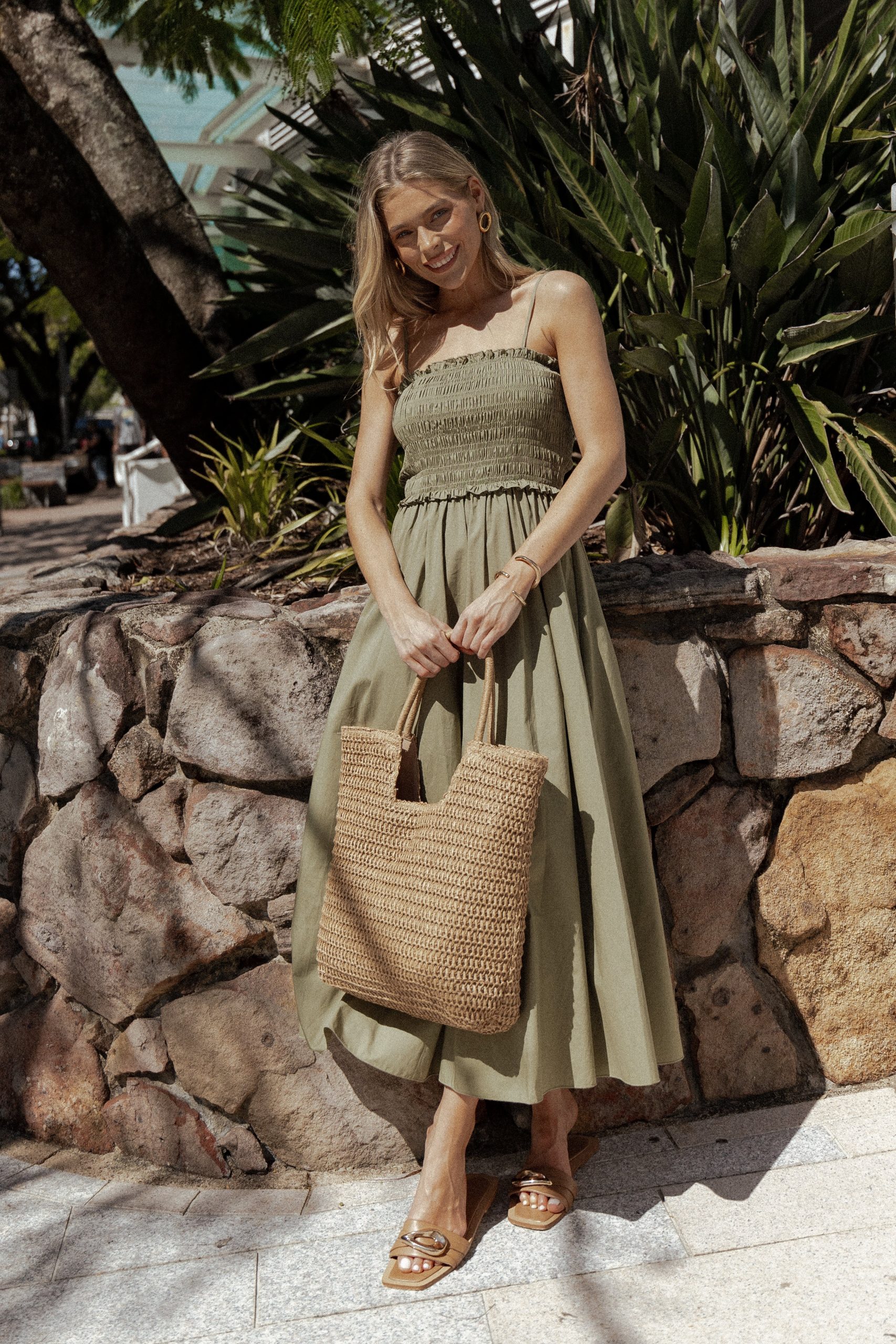 Nigella Maxi Dress - Olive Green - Image 3