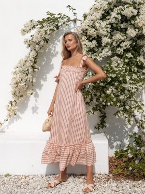 Irina Maxi Dress - Pink Stripe