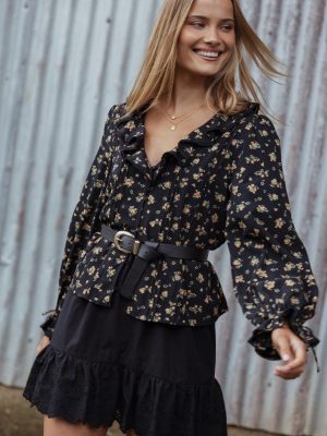Polli Top - Black Floral
