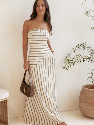 Maliah Maxi Dress - Vory Stripe