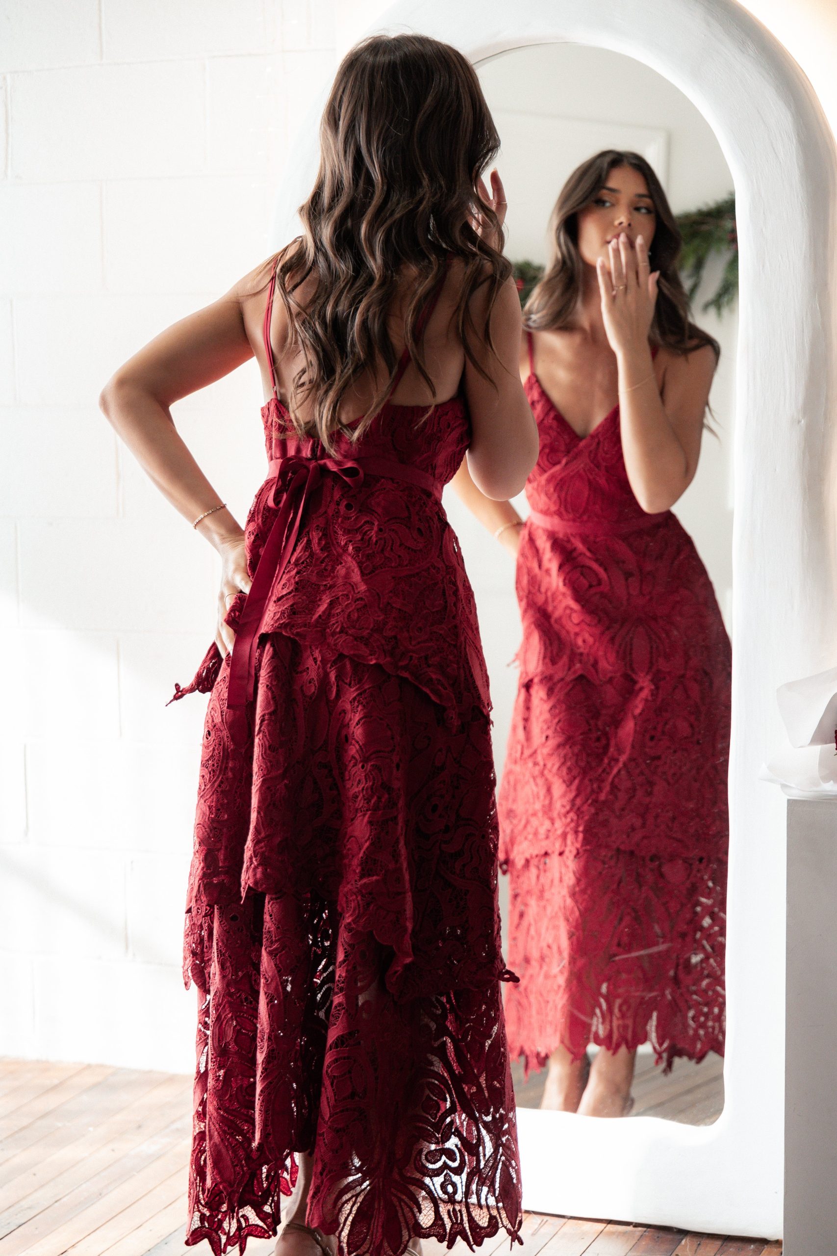 Elijah Maxi Dress - Red - Image 2