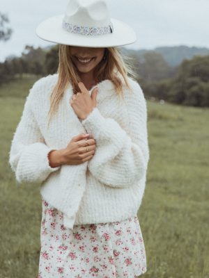 Albertine Cardigan - White