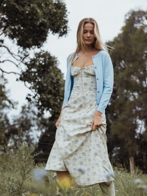 Tiarna Maxi Dress - Blue Floral