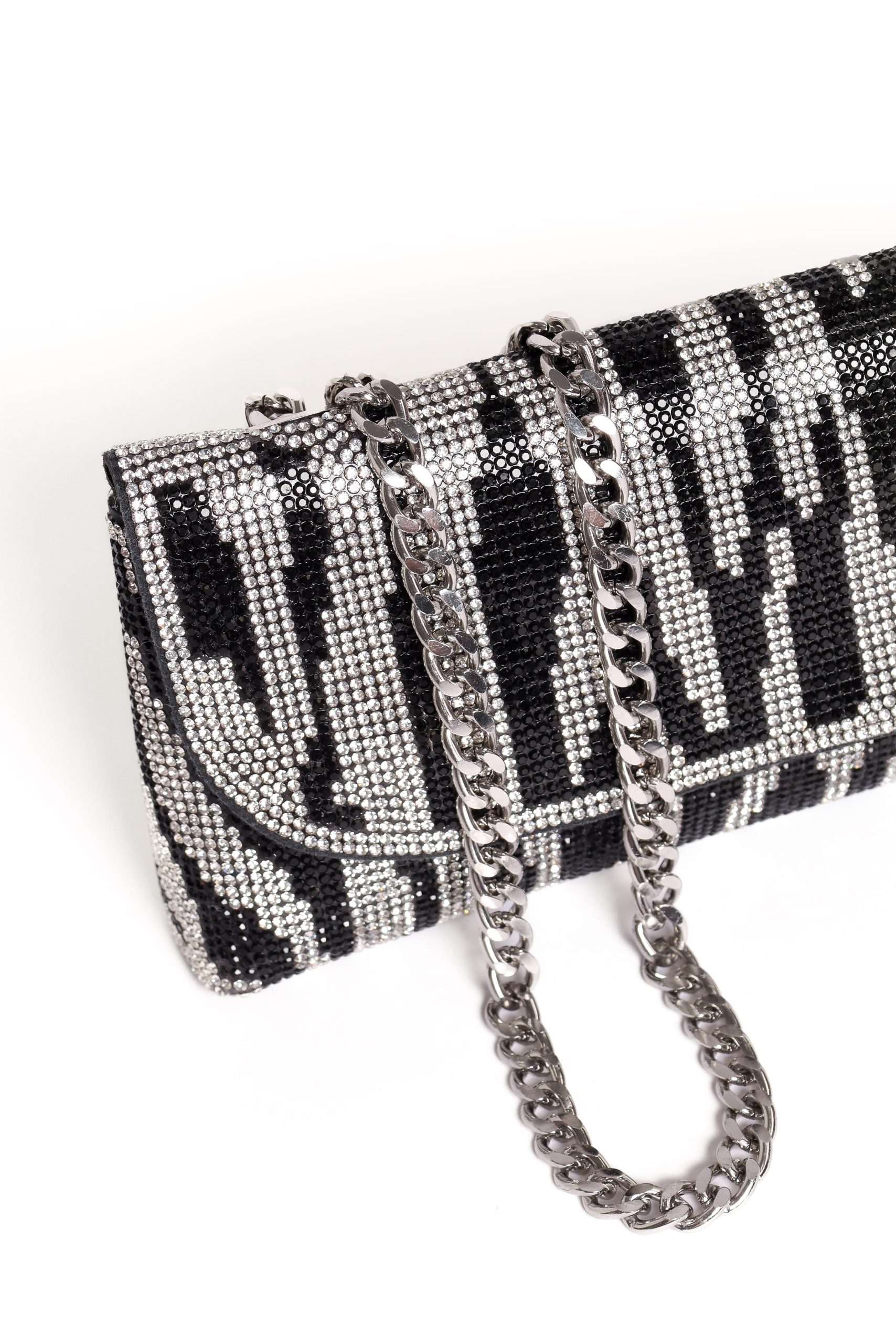 Zara Embellished Bag - Zebra - Image 4