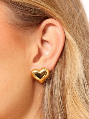 Kenny Heart Earrings - Gold