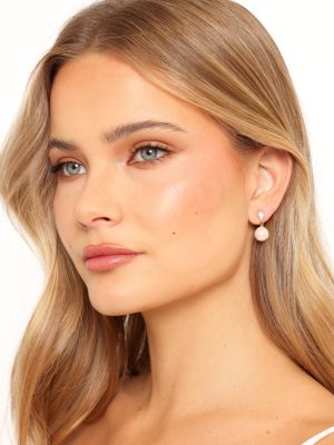 Camille Pearl Earrings - Gold