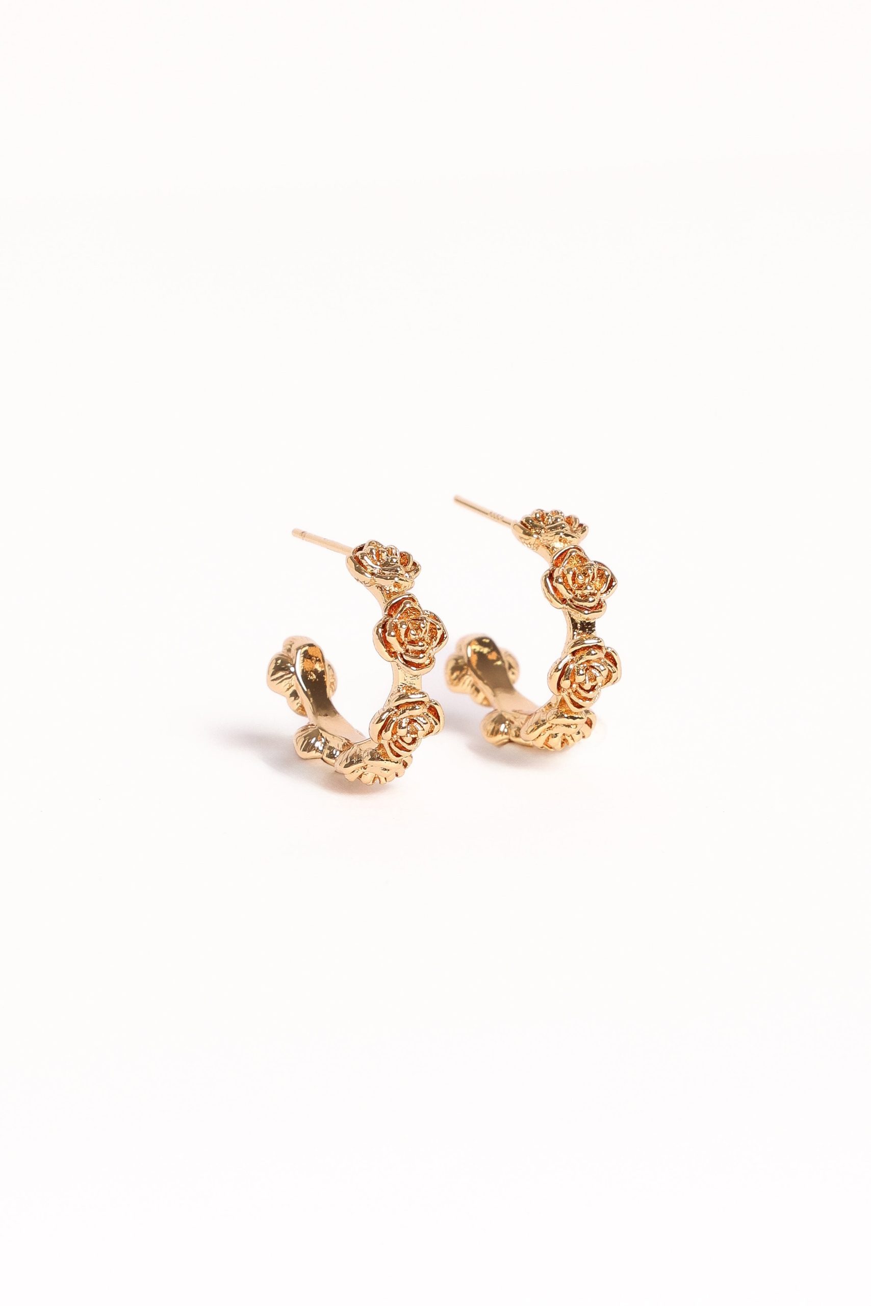 Jennie Flower Earrings - Gold - Image 2