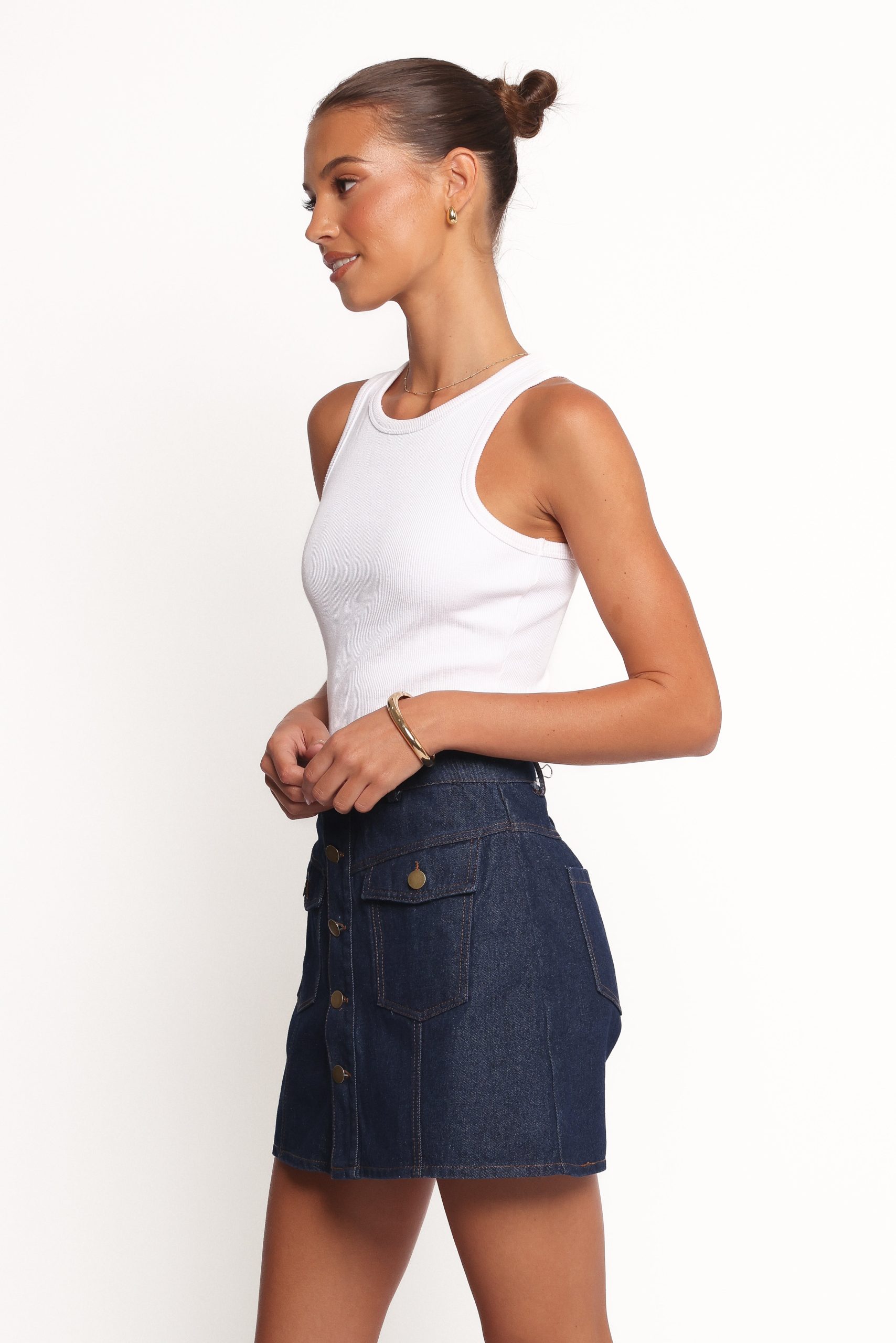 Presley Denim Skort - Dark Denim - Image 5