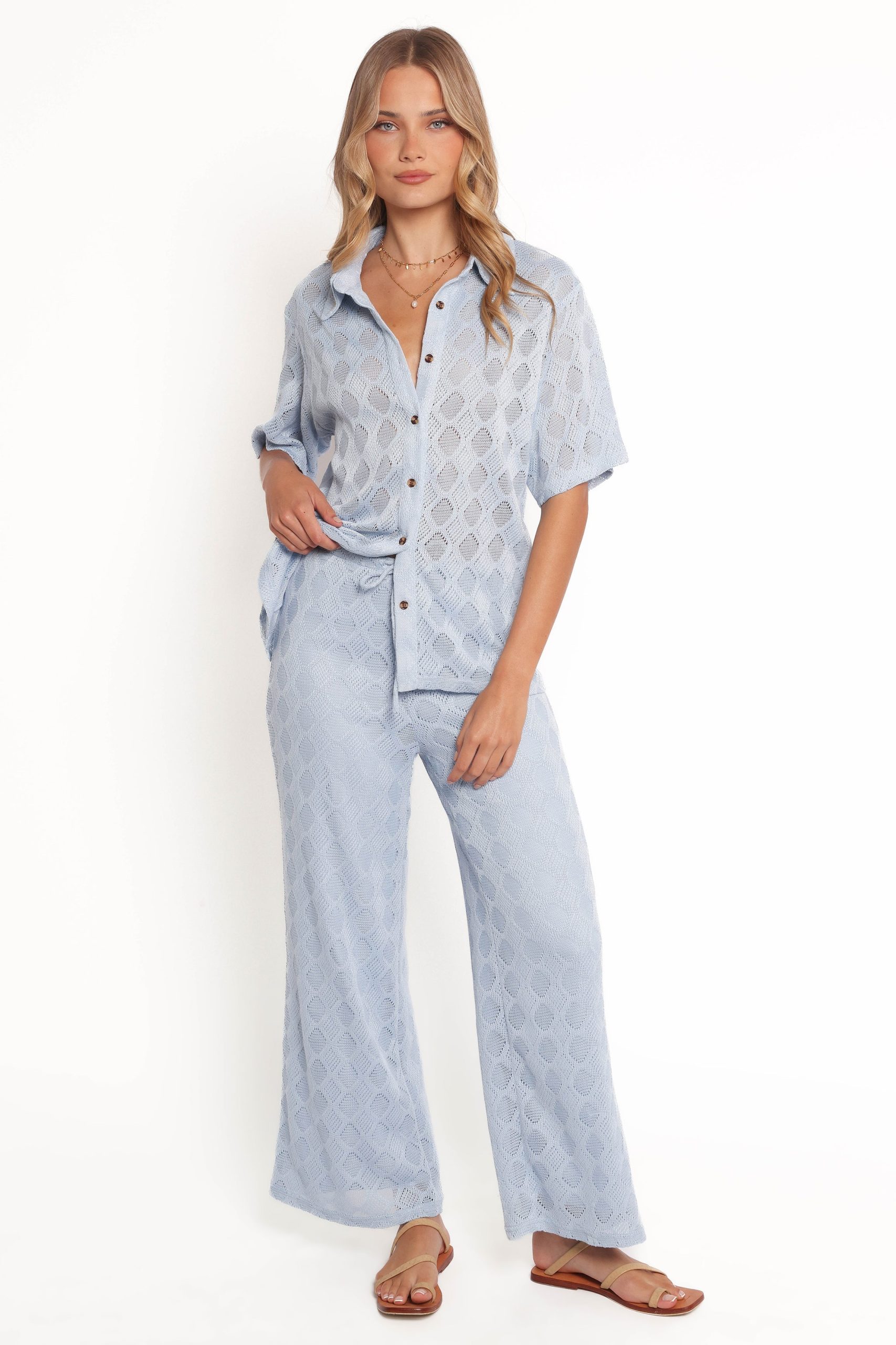 Cora Knit Pant - Blue - Image 4