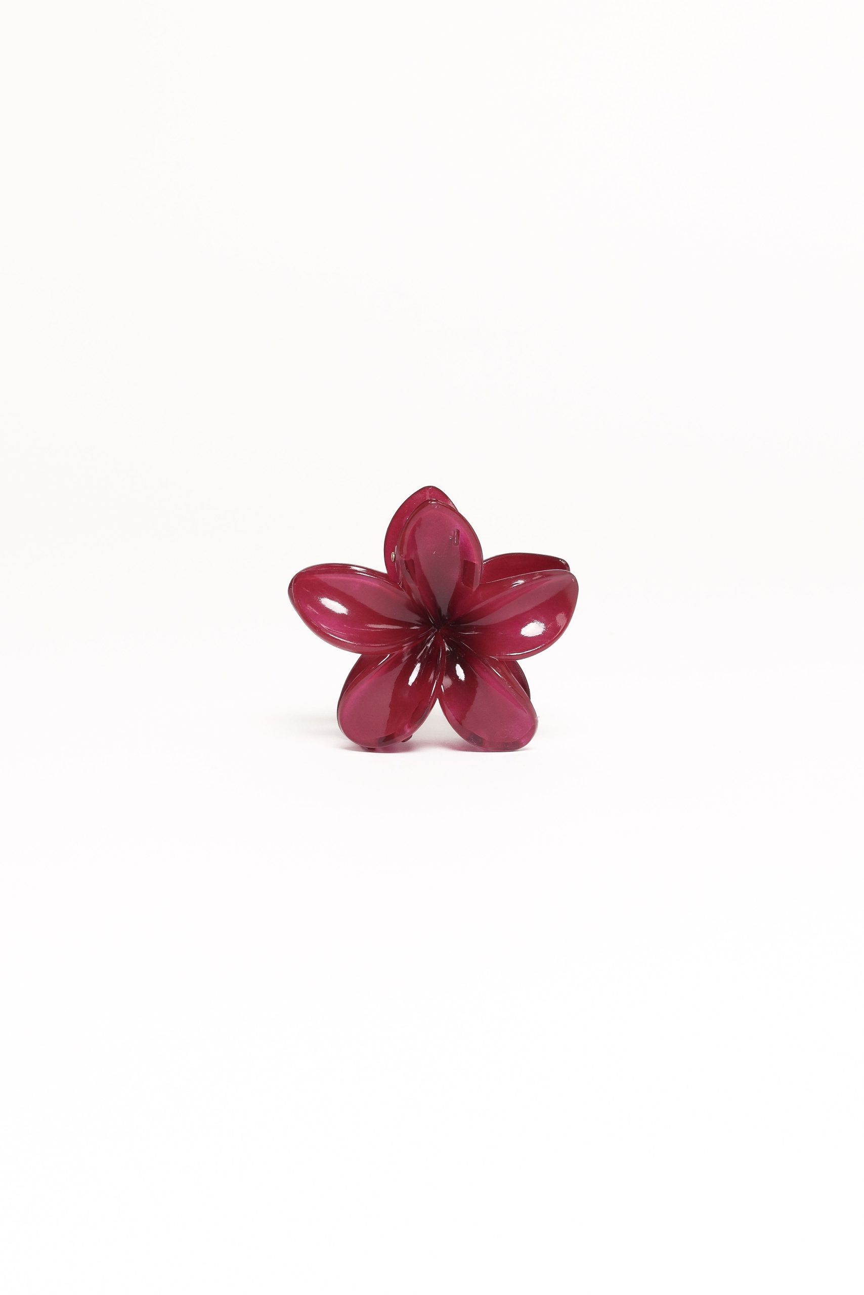 Marissa Flower Hair Clip - Wine - Image 2