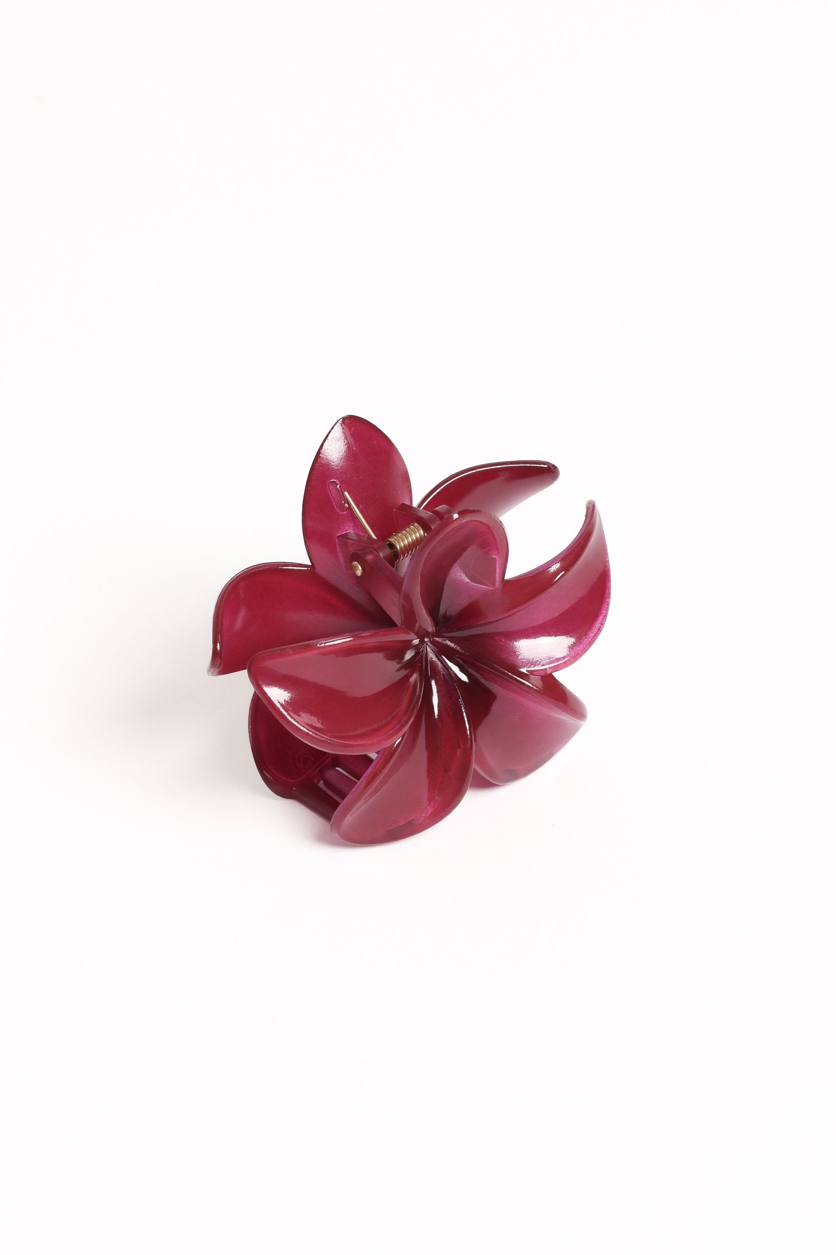 Marissa Flower Hair Clip - Wine - Image 4