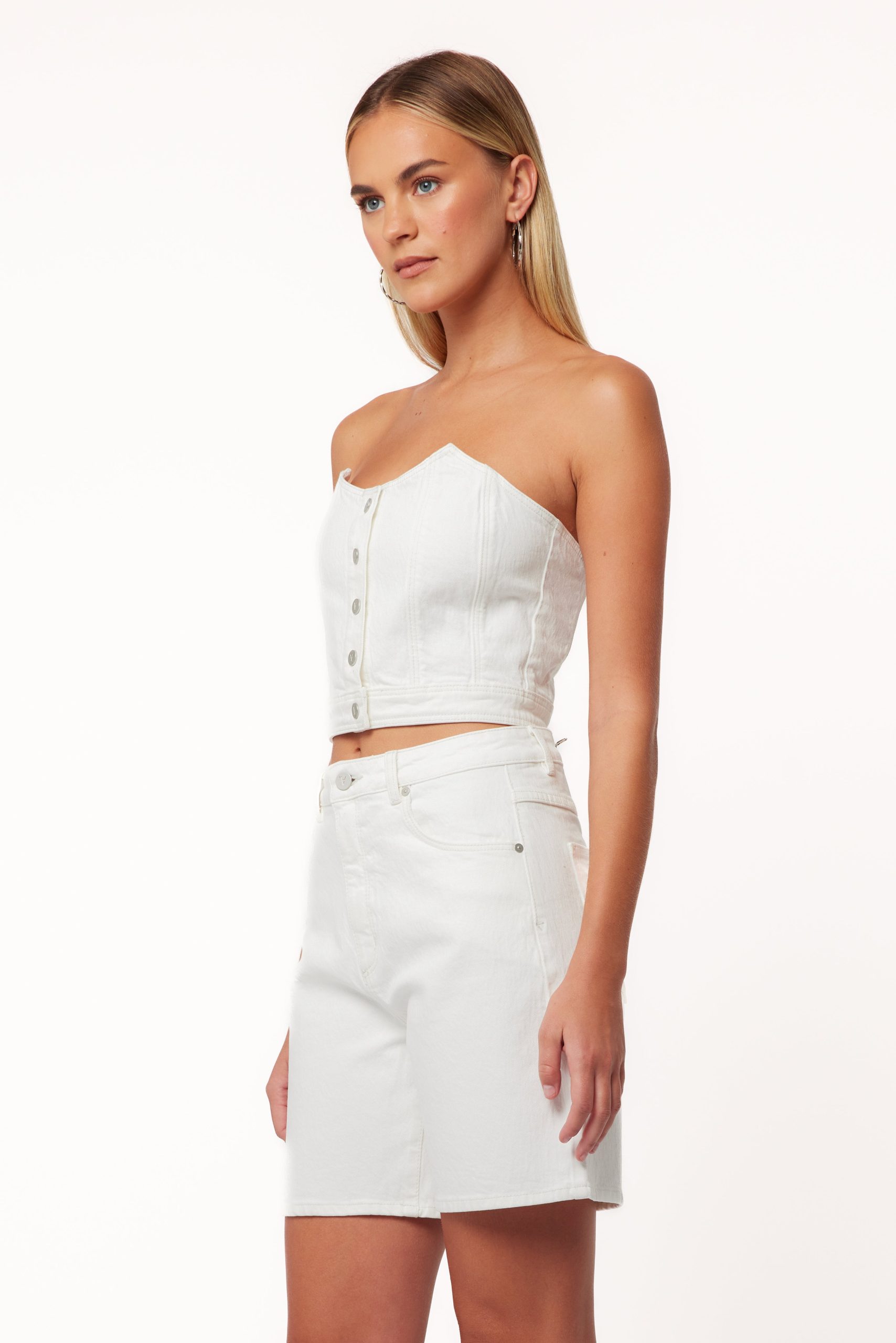 Abrand Carrie Shorts - White Light - Image 4