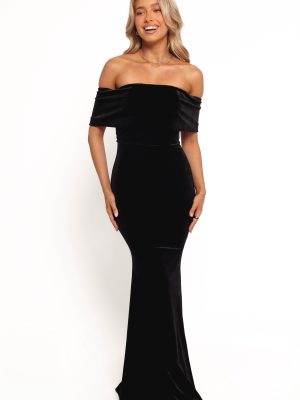 Adair Off Shoulder Maxi Dress - Black