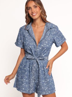 Adela Romper - Chambray