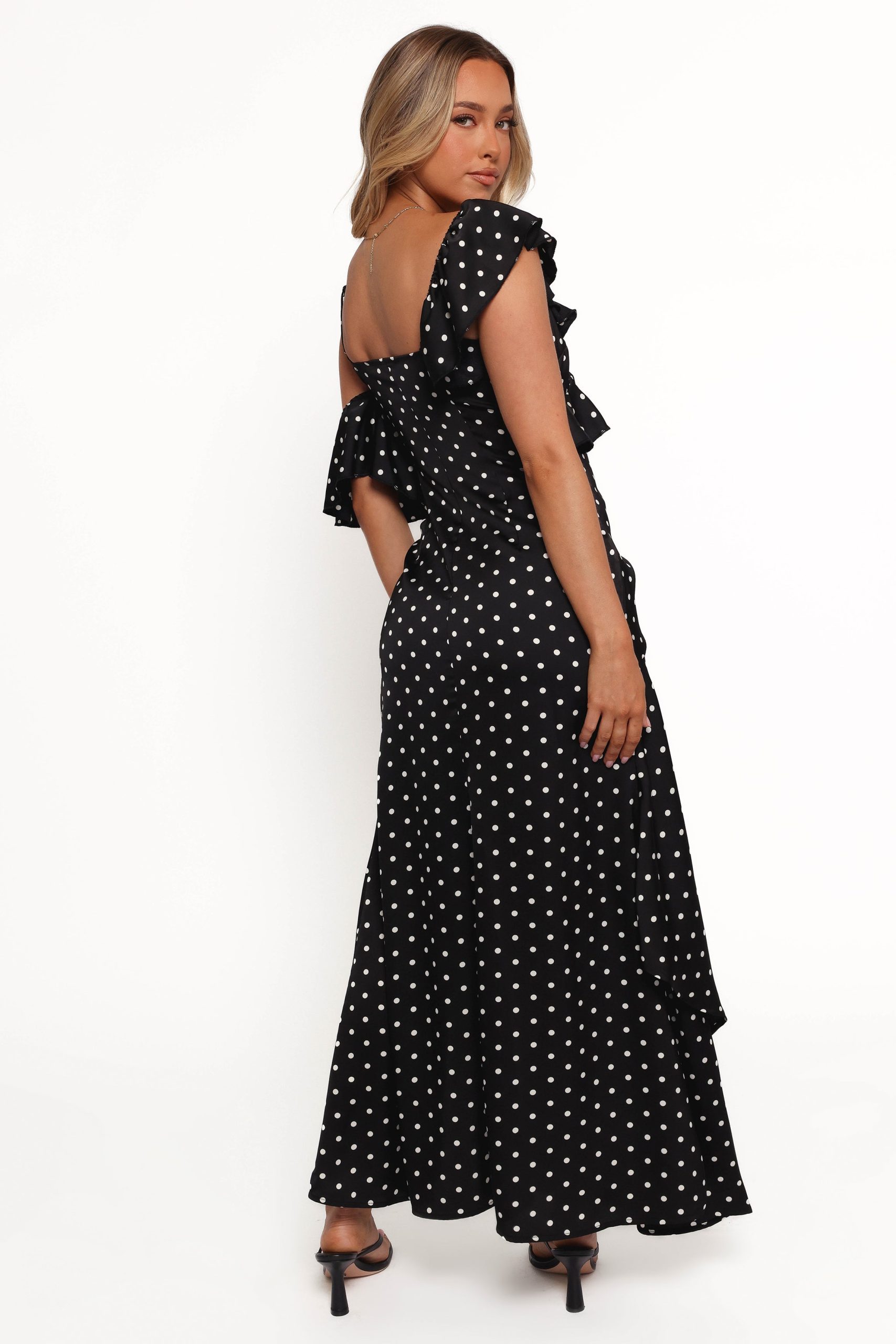 Adelina Maxi Dress - Black Polka Dot - Image 5