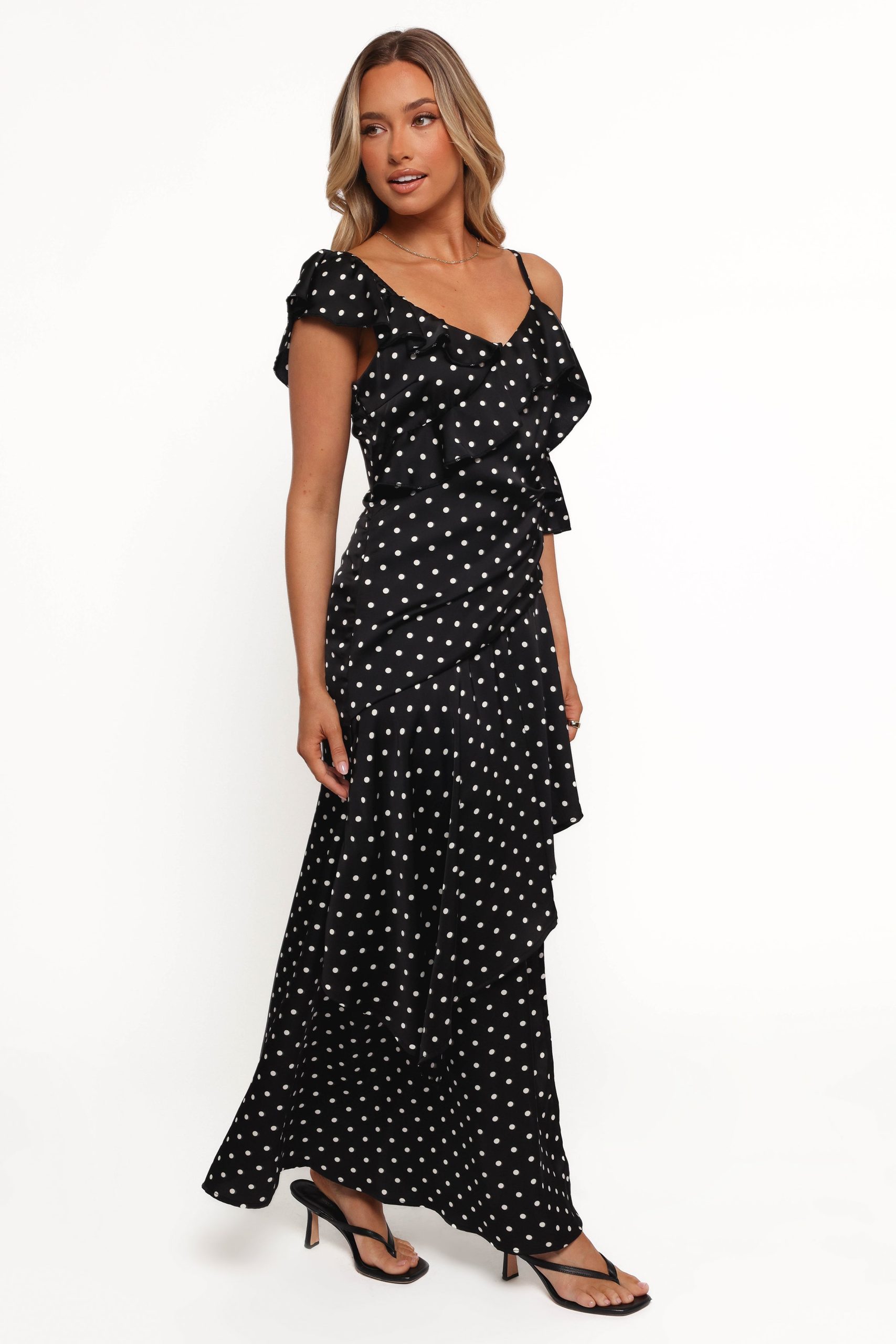 Adelina Maxi Dress - Black Polka Dot - Image 6
