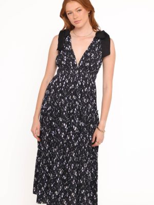 Adeline Maxi Dress - Black Floral