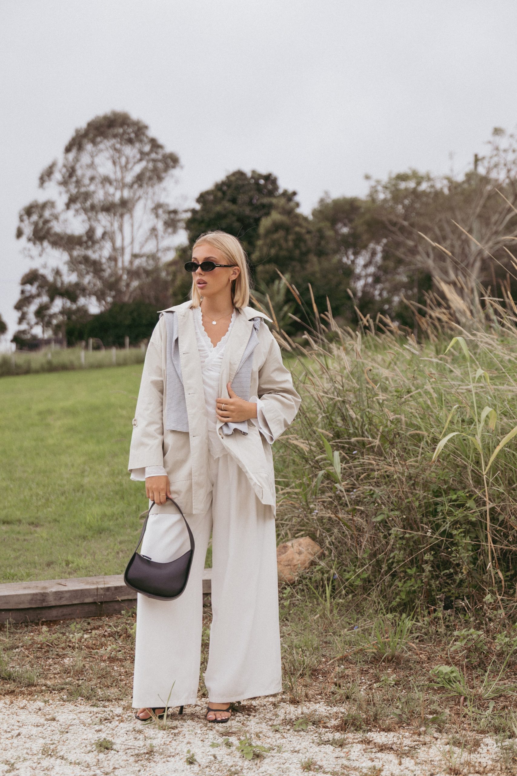 Stella Button Front Collar Jacket - Taupe - Image 9