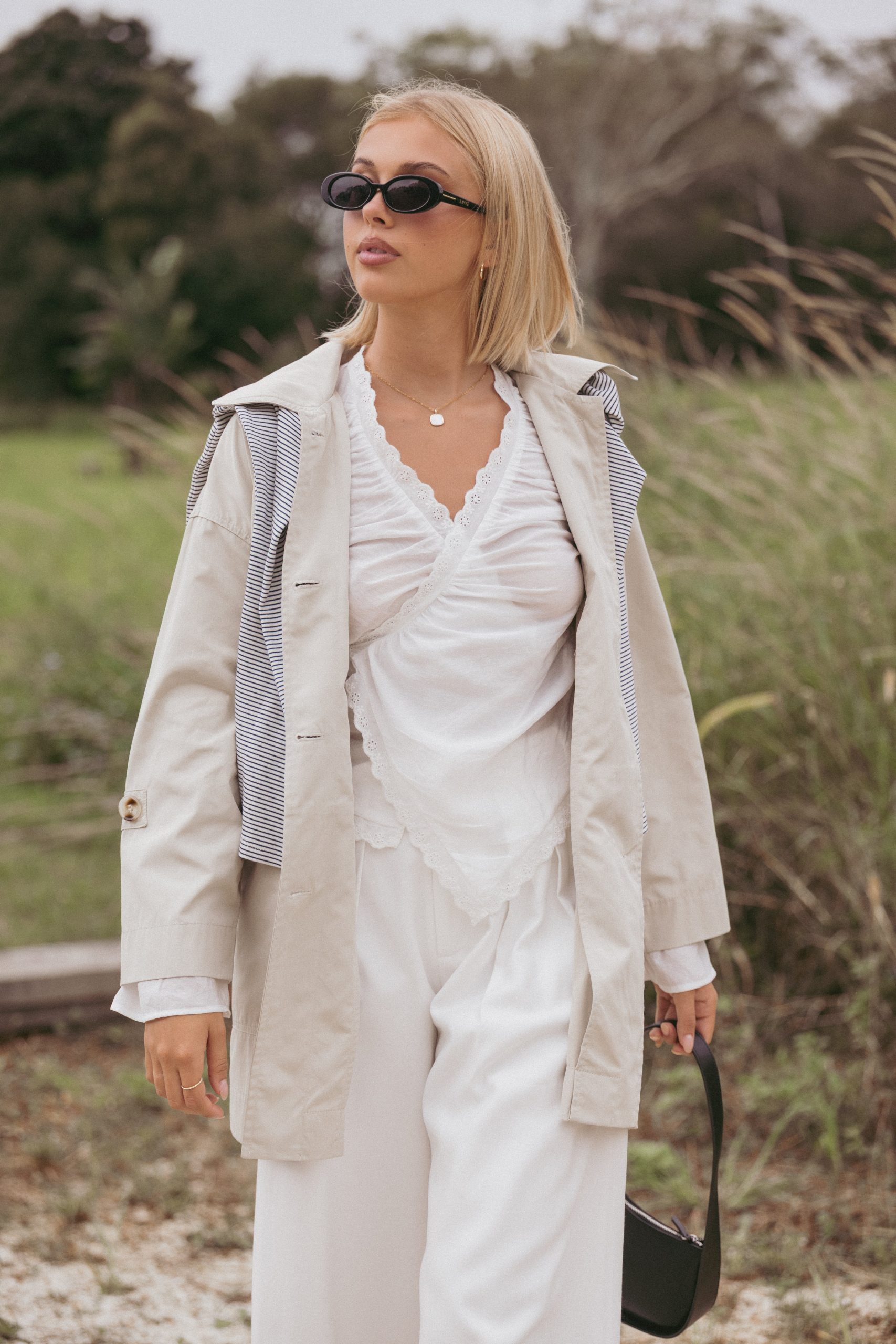 Stella Button Front Collar Jacket - Taupe