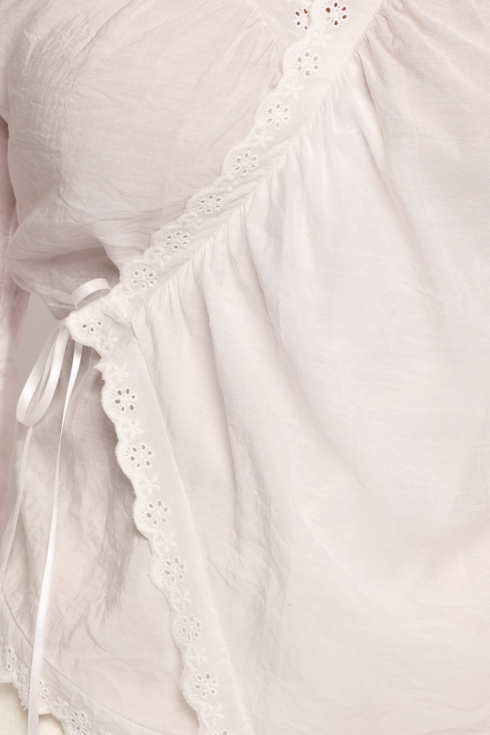 Adira Wrap Blouse - White - Image 8