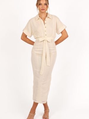 Adorlee Midi Dress - Cream
