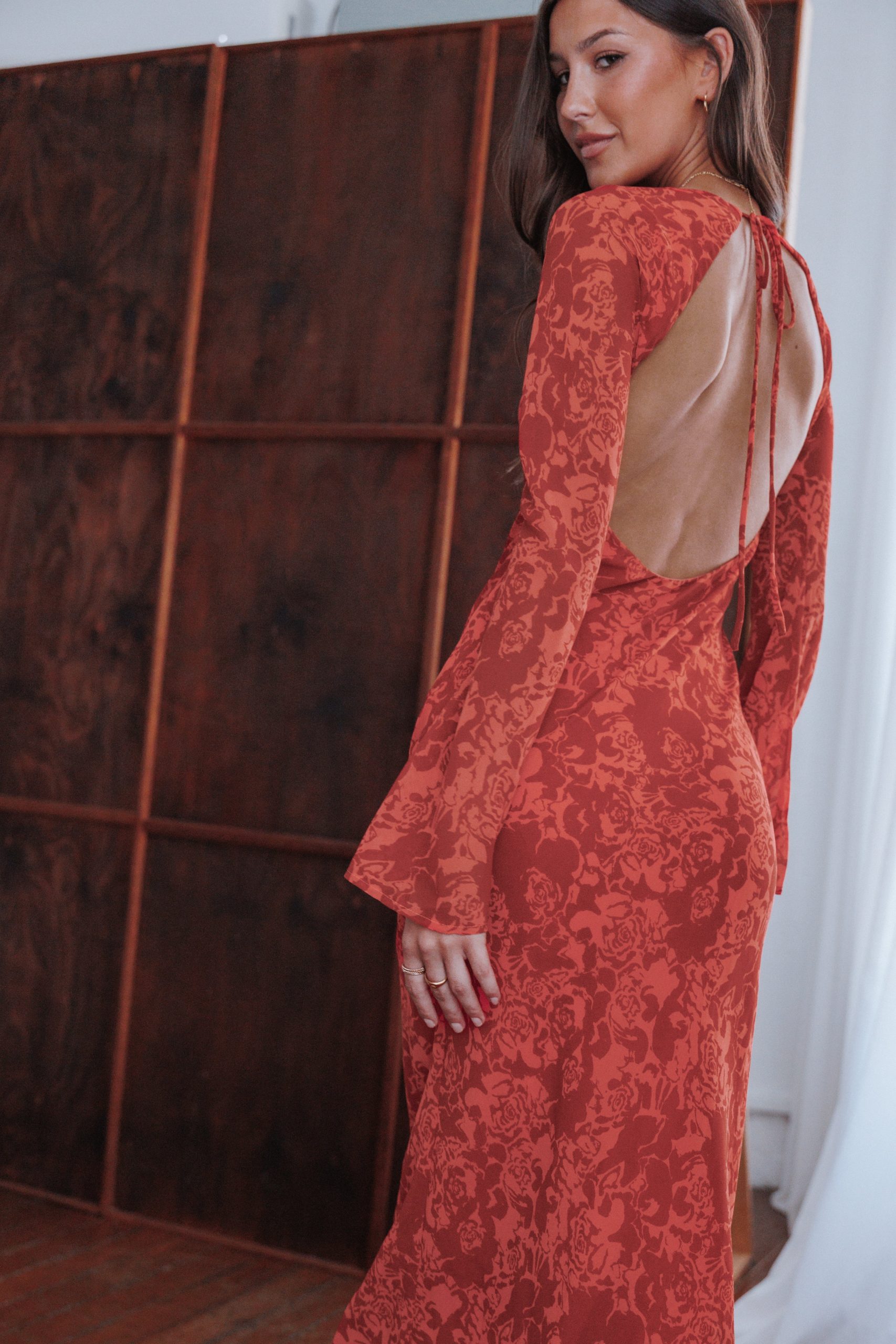 Talitha Maxi Dress - Red Roses - Image 9