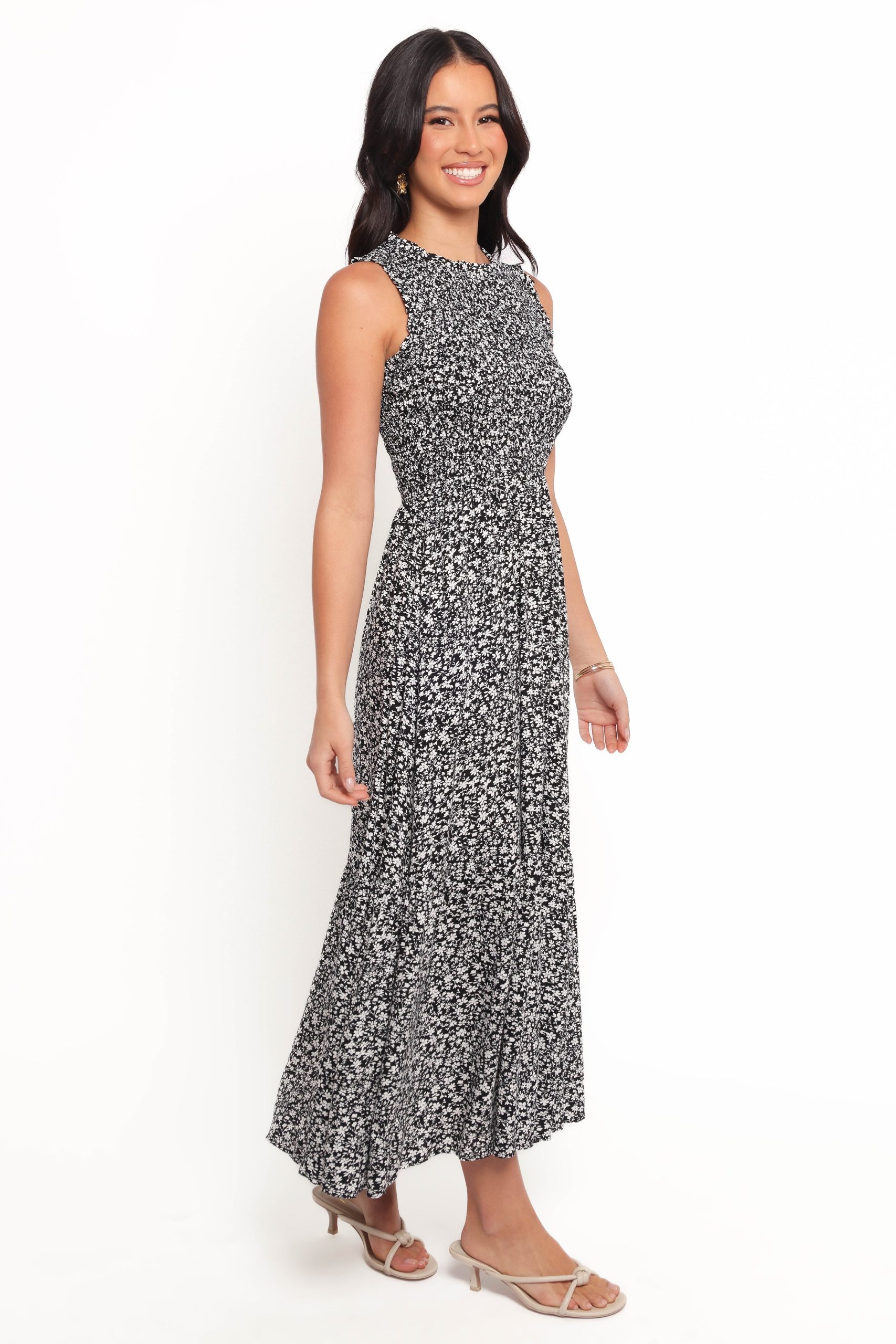 Agatha Midi Dress - Black Floral - Image 5