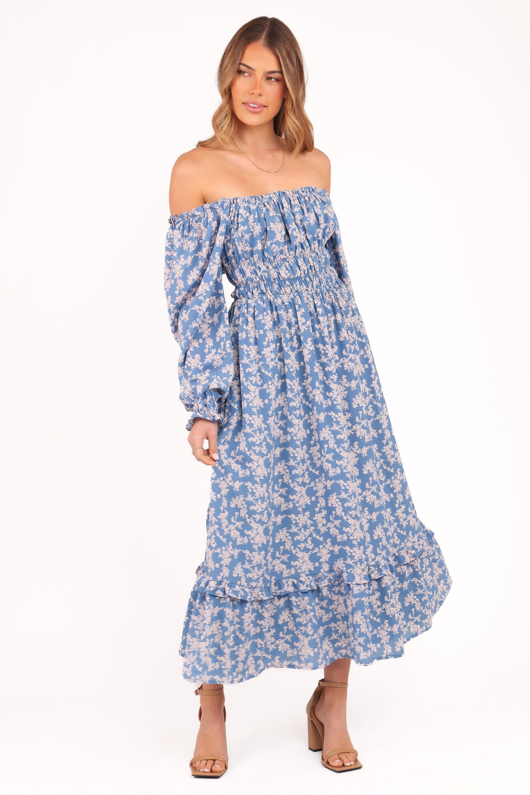 Aine Midi Dress - Blue Floral - Image 2