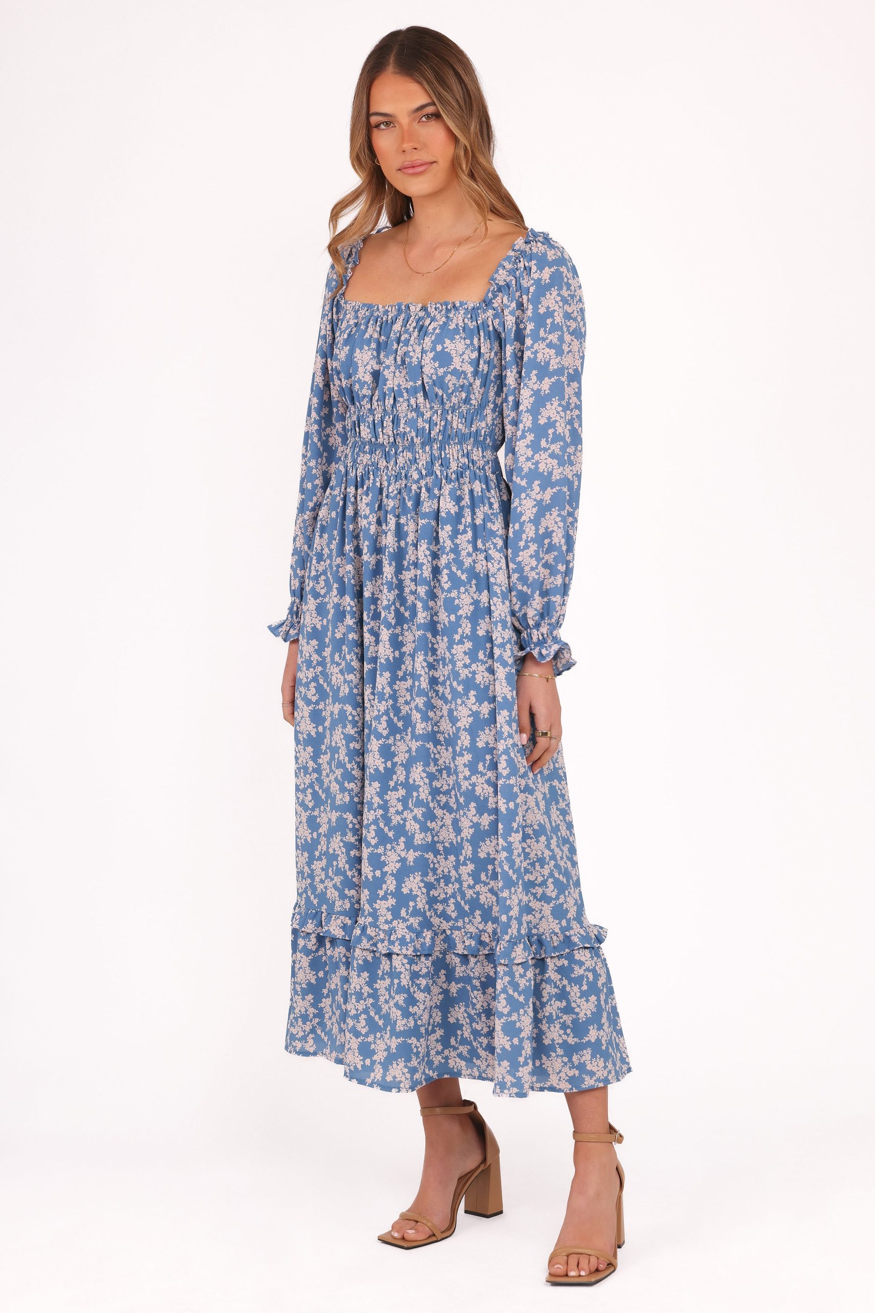 Aine Midi Dress - Blue Floral - Image 4