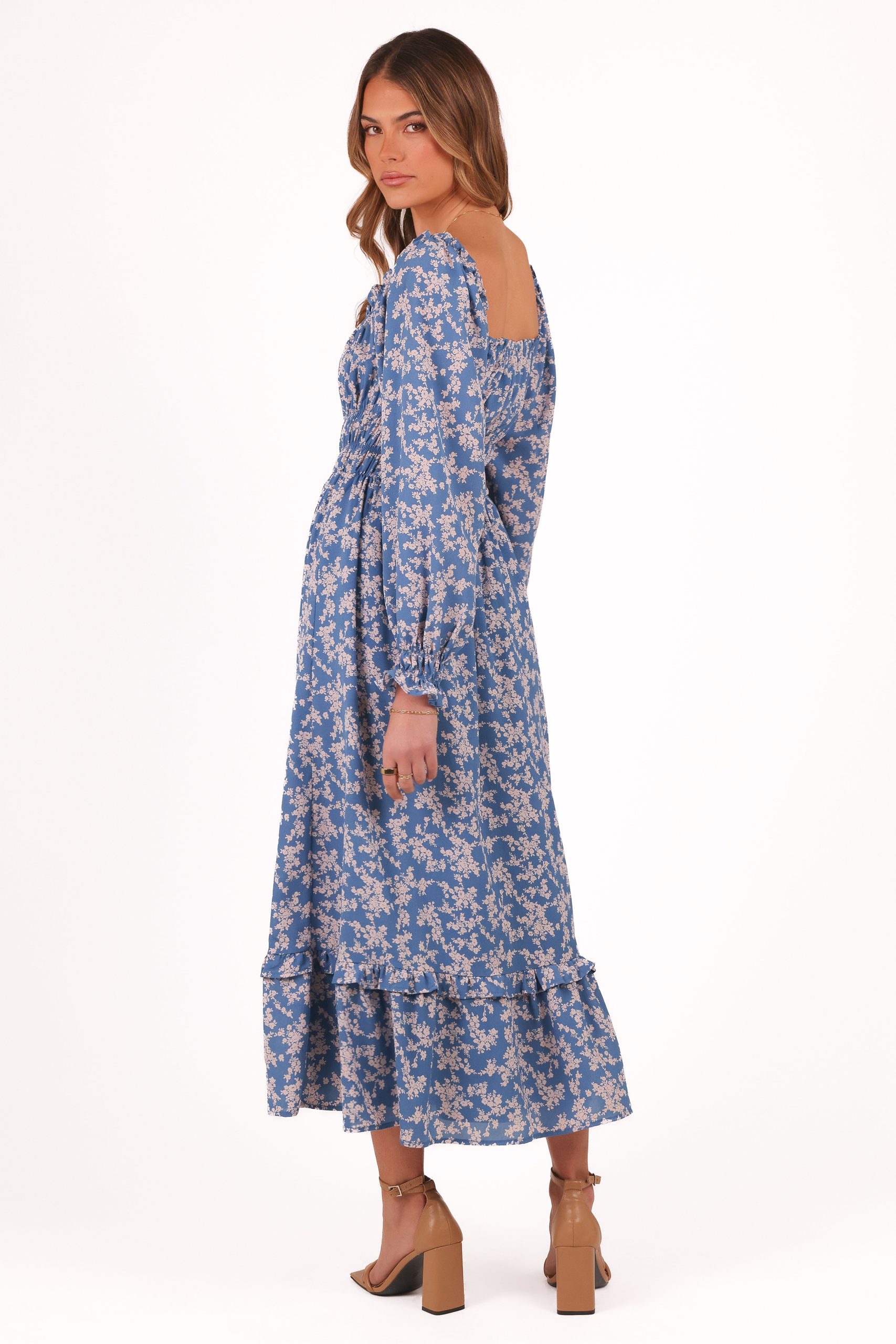 Aine Midi Dress - Blue Floral - Image 5