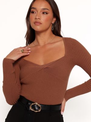 Akopo Long Sleeve Top - Cognac