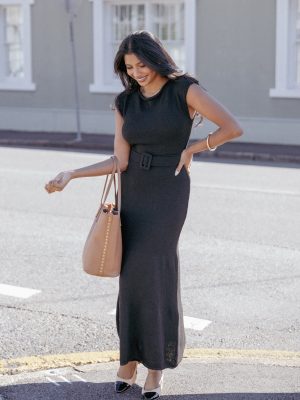 Alberta Midi Dress - Black