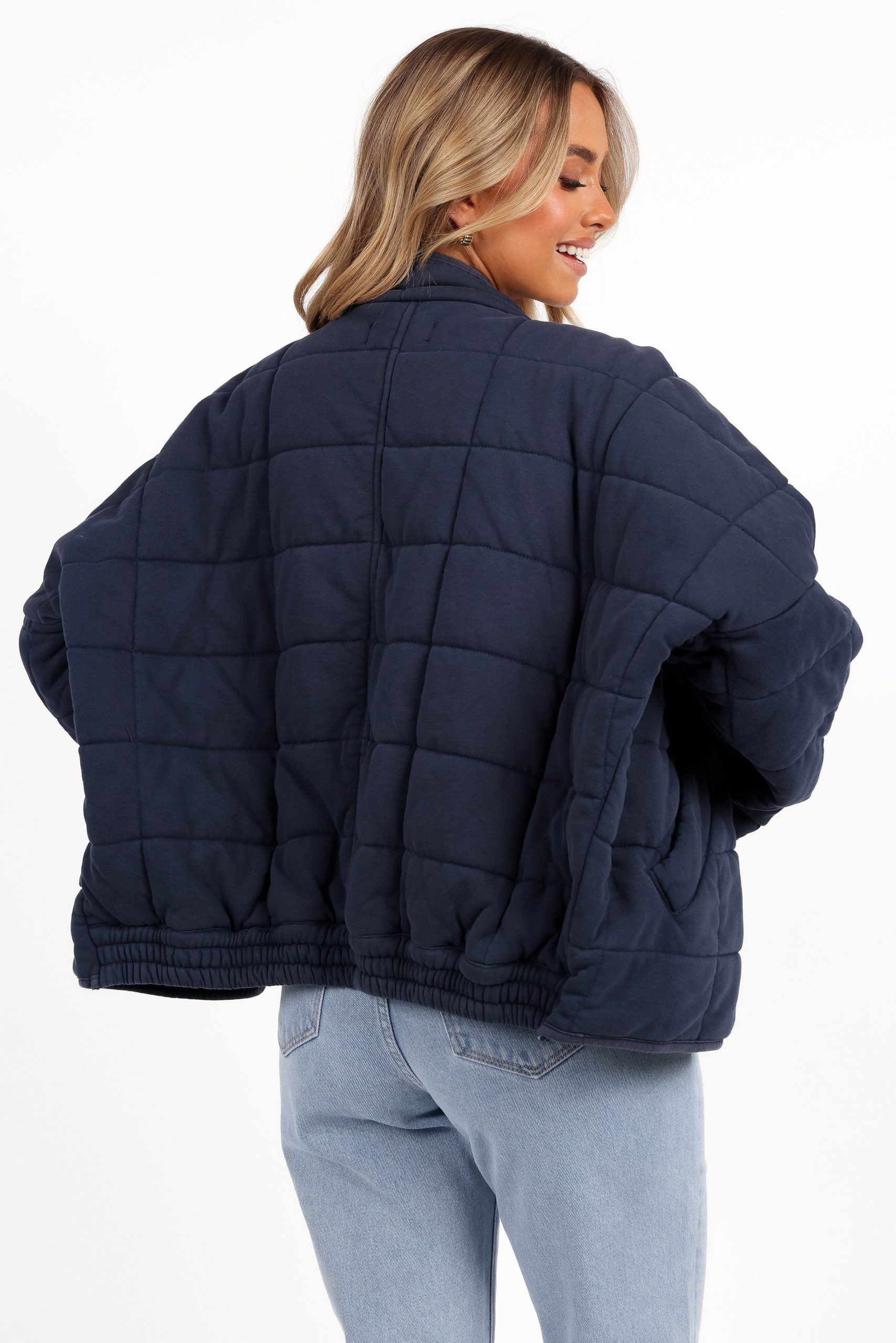 Alegra Quilted Jacket - Navy - Image 5