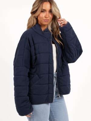 Alegra Quilted Jacket - Navy