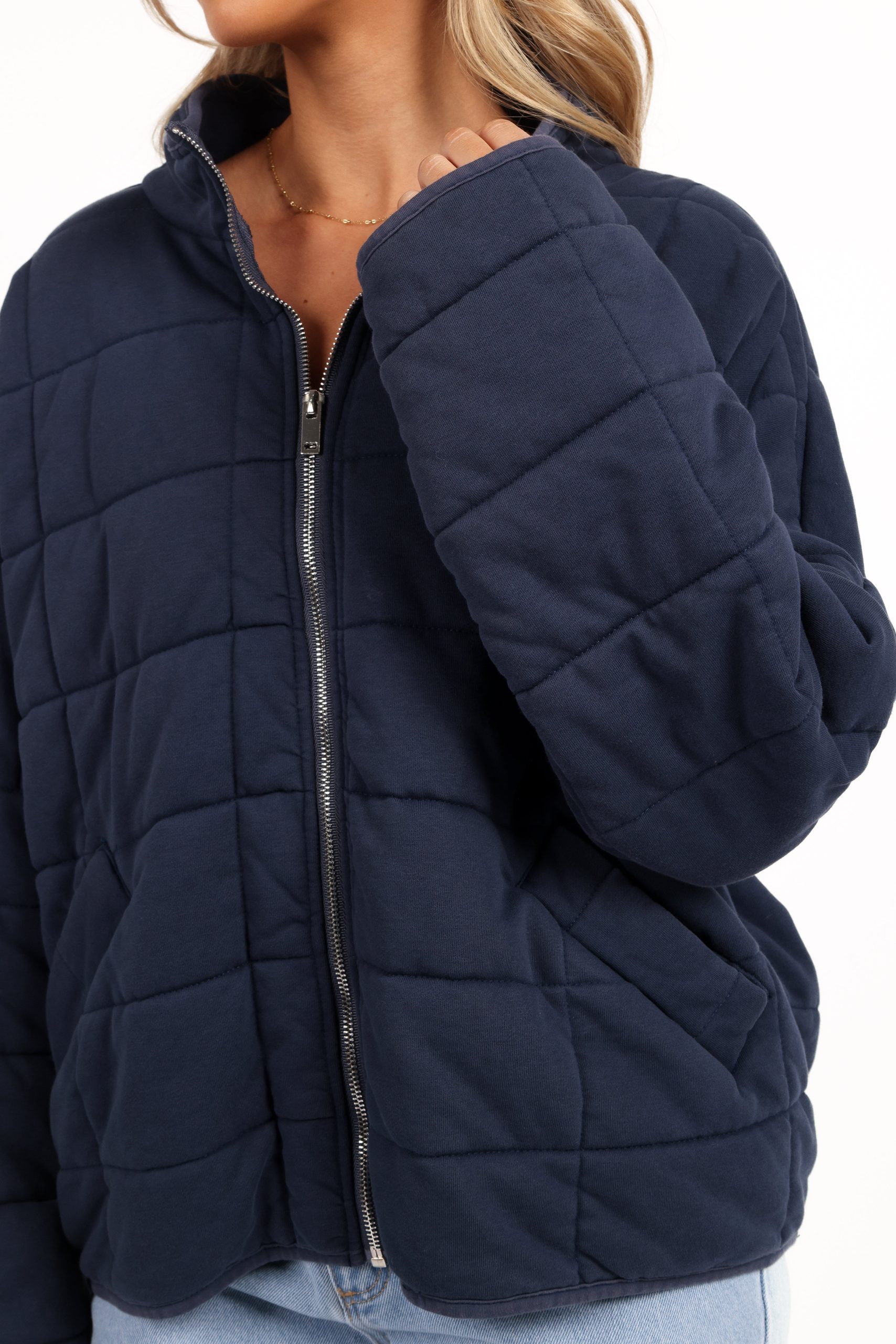 Alegra Quilted Jacket - Navy - Image 7