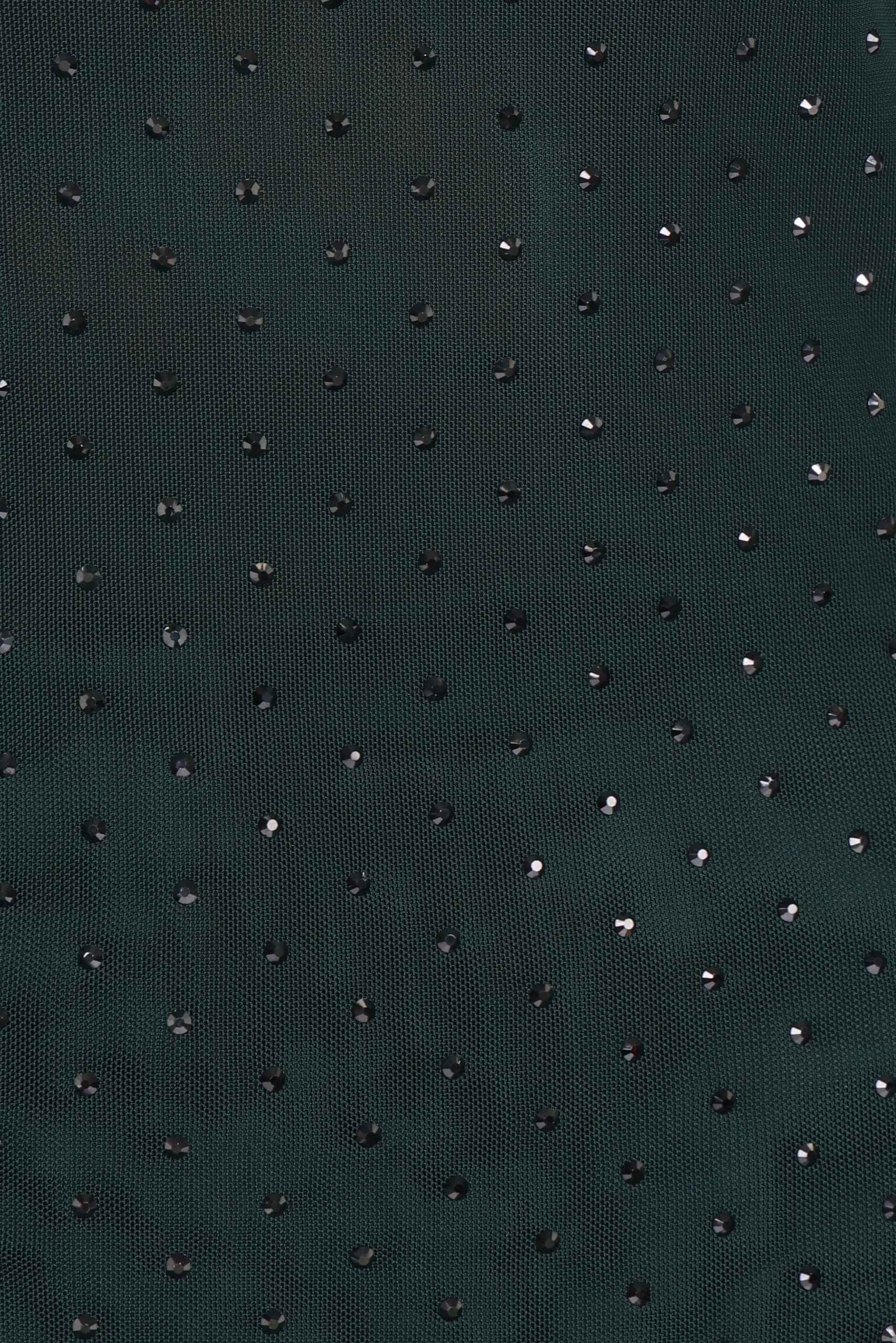 Alejandra Embellished Mesh Top - Hunter Green - Image 6