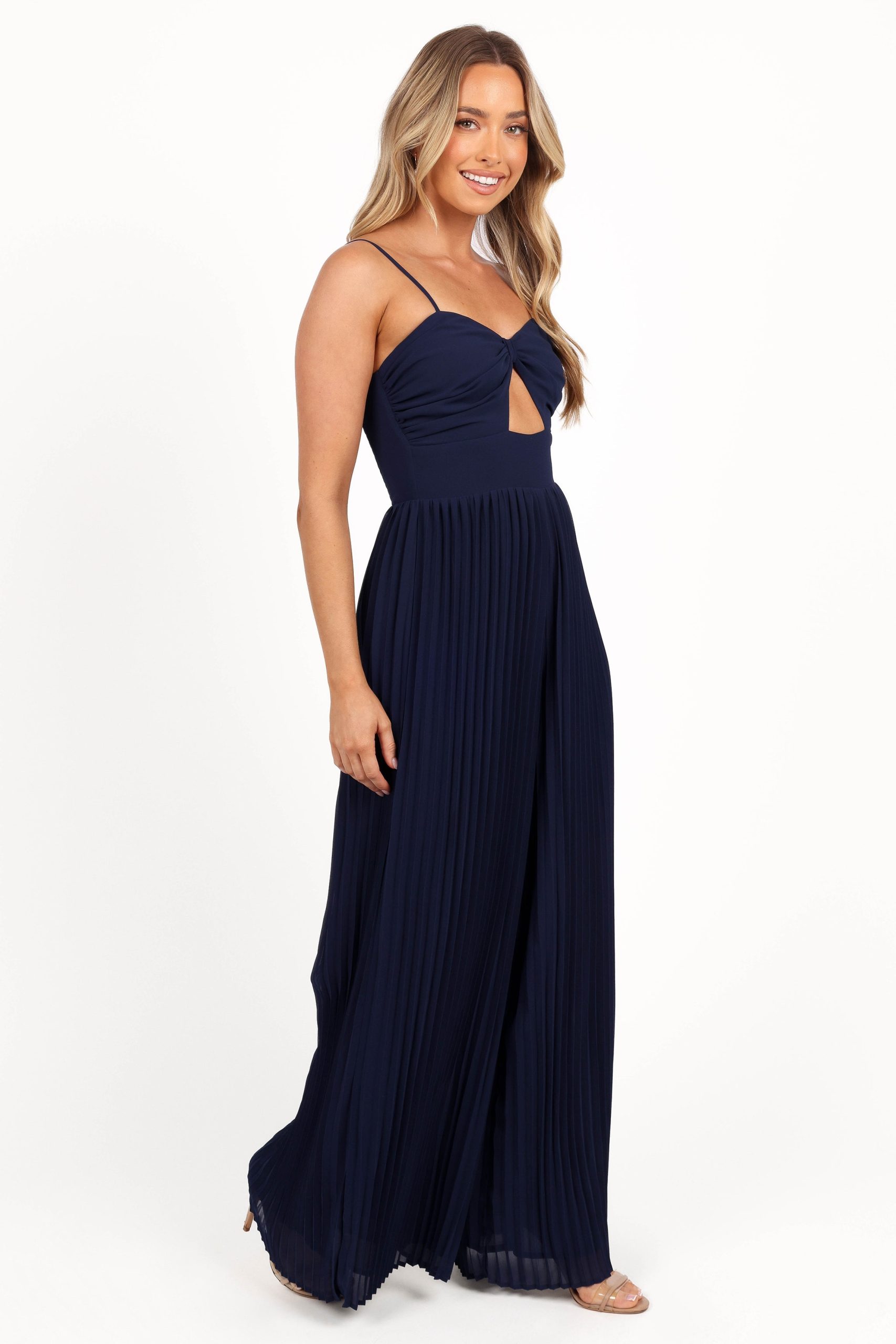 Alice Wide Leg Jumpsuit - Navy - Image 6