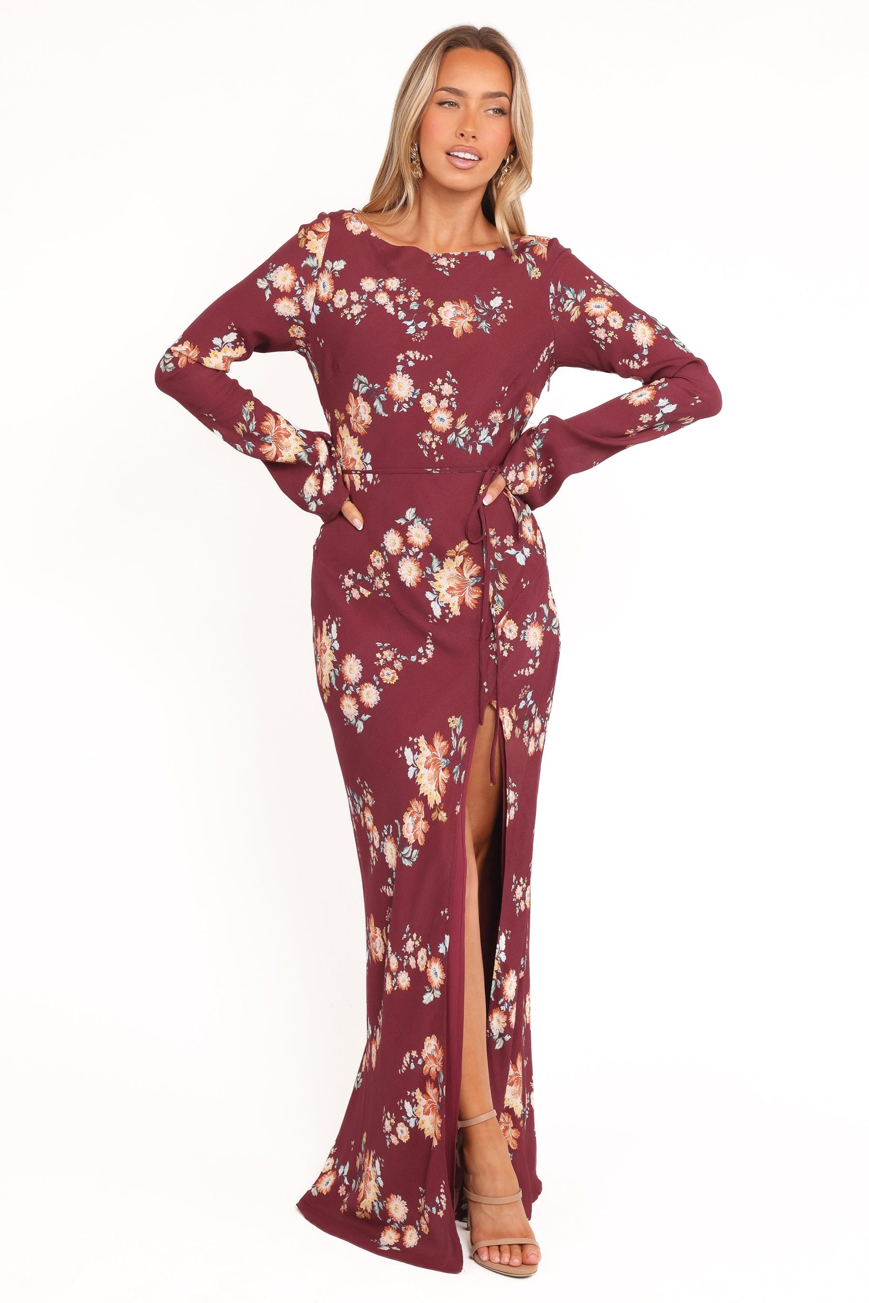 Alima Maxi Dress - Berry Floral - Image 2