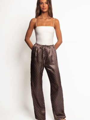 Alima Pants - Brown Polka Dot
