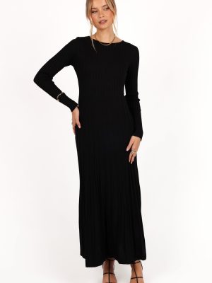 Alison Long Sleeve Maxi Dress - Black