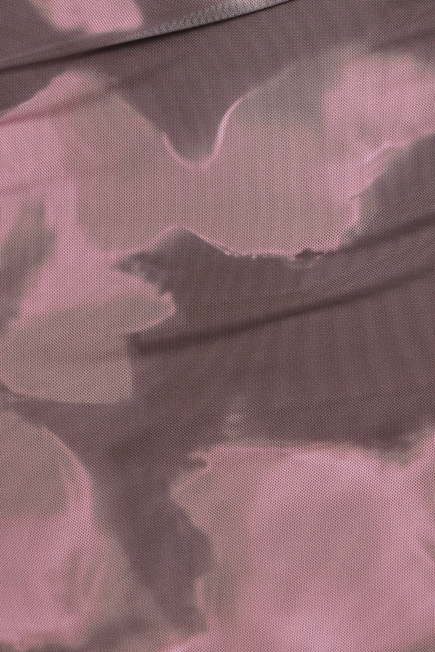 Caelira Off Shoulder Top - Pink/Brown Print - Image 7