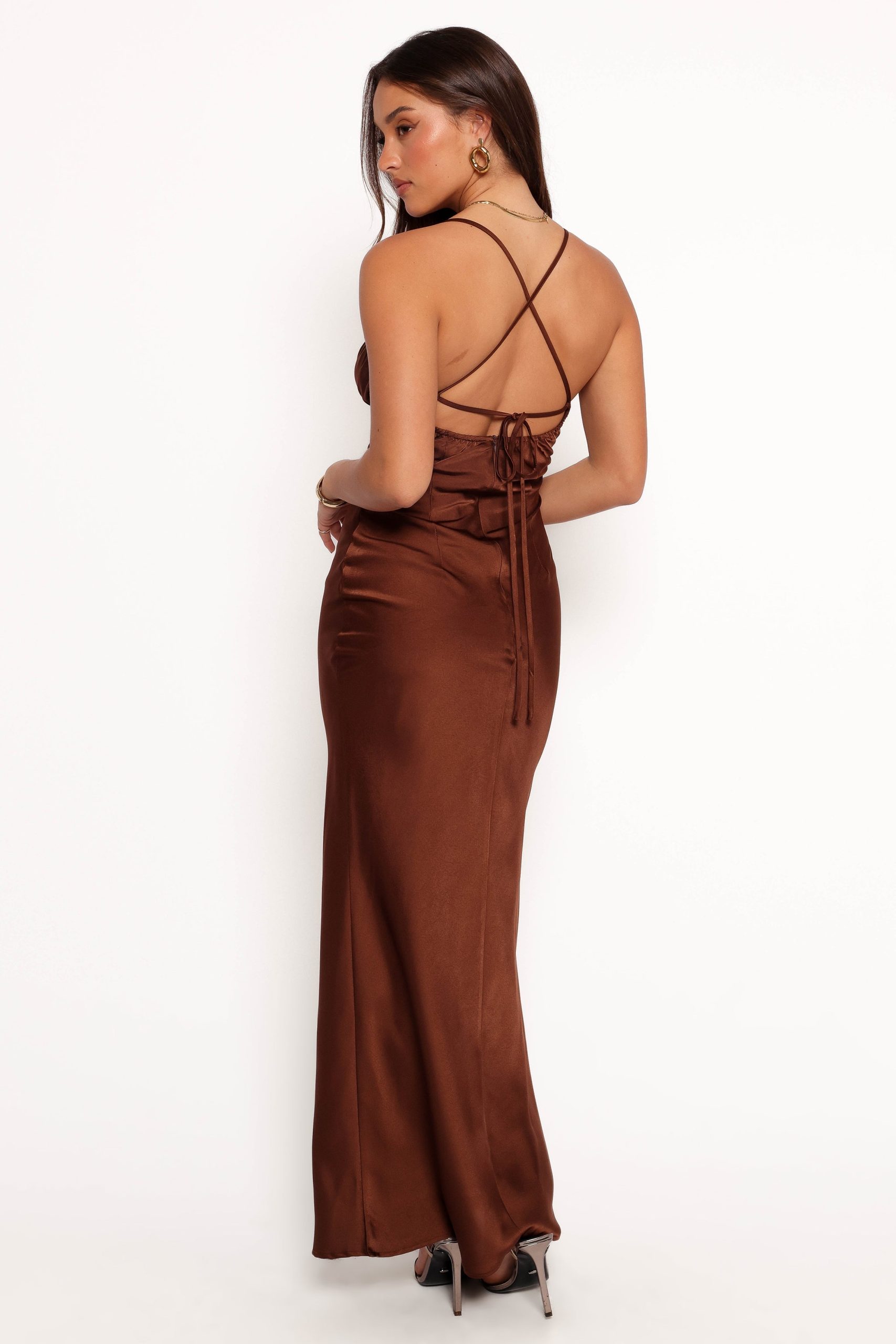Amalia Maxi Dress - Chocolate - Image 5