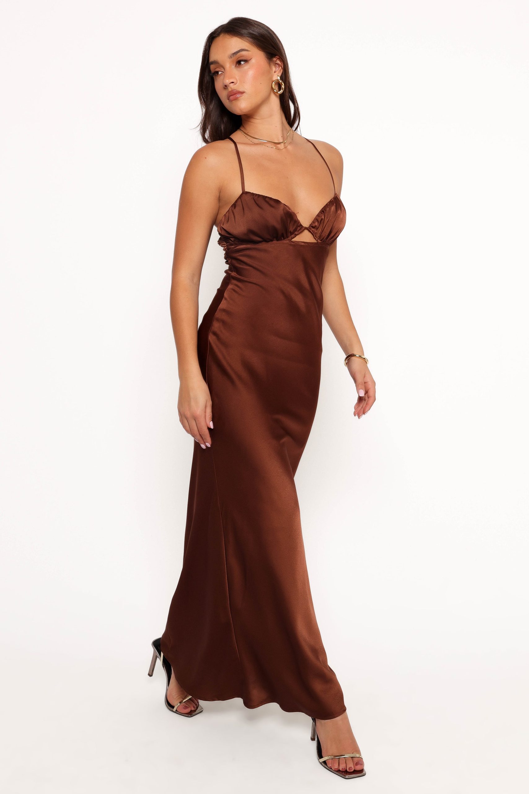 Amalia Maxi Dress - Chocolate - Image 8