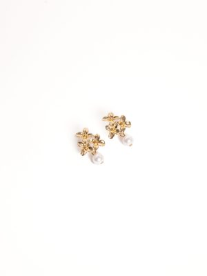 Amani Earrings - Gold/Pearl