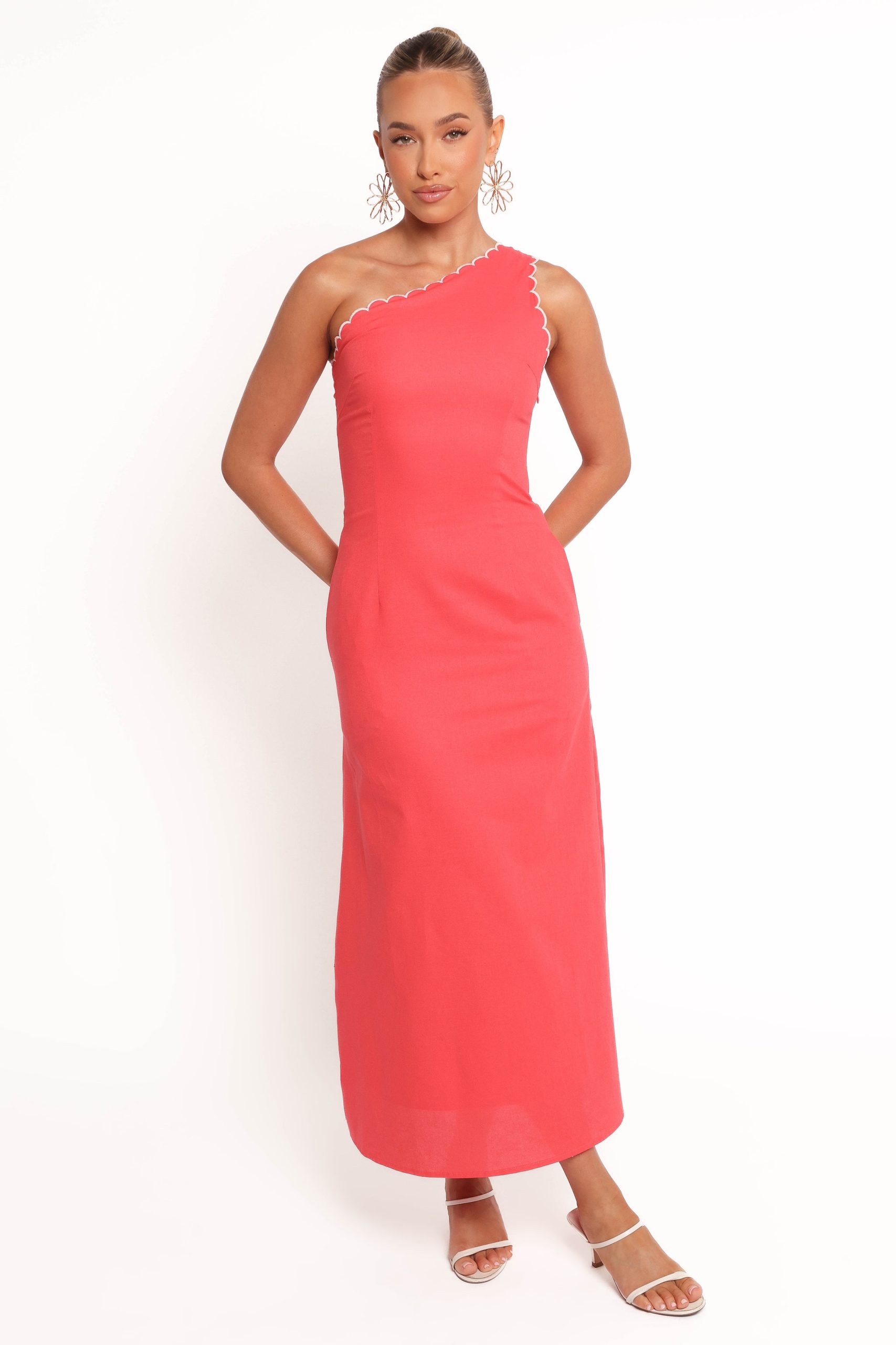 Amani Midi Dress - Coral - Image 2